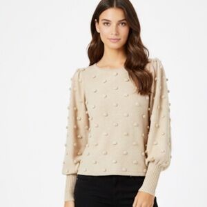 Lily Pulitzer Kippa Sweater Cotton Swiss Dot Textured Crew XL